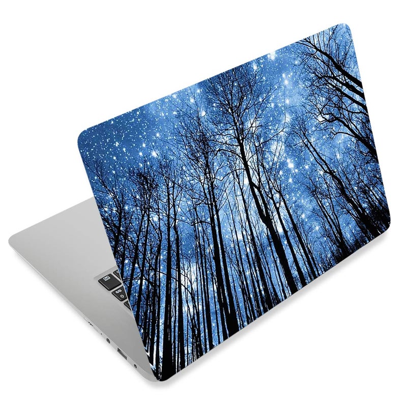 Laptop Stickers Decal,12 13 14 15 15.6 inches Netbook Laptop Skin Sticker Reusable Protector Cover Case for Toshiba Hp Samsung Dell Apple Acer Leonovo Sony Asus Laptop Notebook (Trees & Starry Sky)